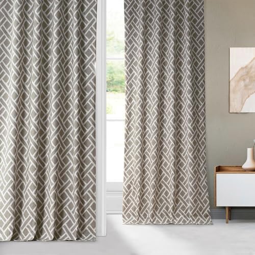HPD Half Price Drapes Modern Geometric Printed Curtains 96 Inches Long