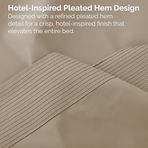 SouthShore Fine Living Vilano Pleats, 3-Piece, 21-Inch Extra Deep