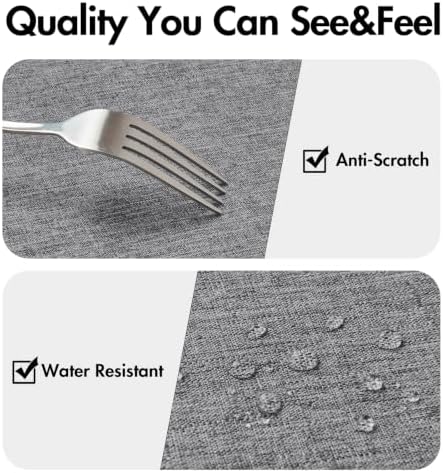 Gray 60x120 Rectangle Polyester Linen Farmhouse Tablecloth