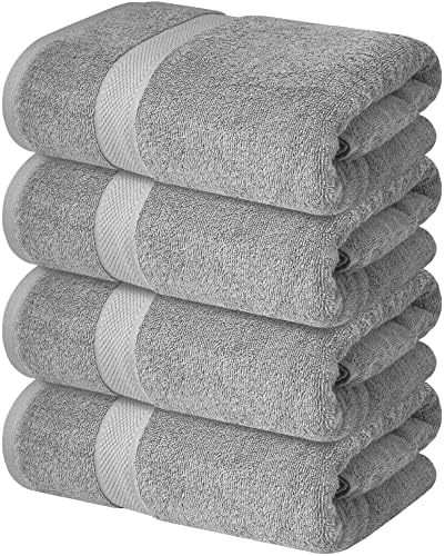 Infinitee Xclusives Grey Luxury Towel Set - 4 Bath Towels
