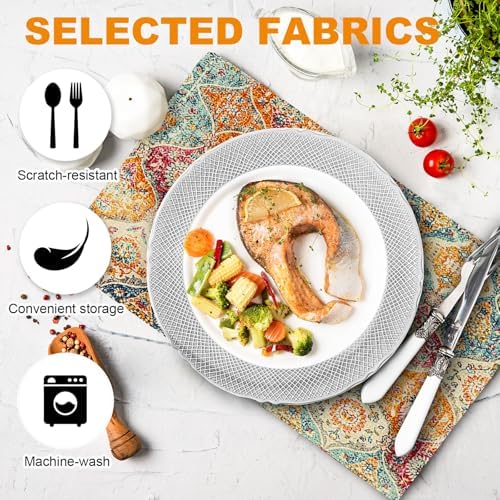 Placemats Set of 4 Washable Durable Table Placemats for Dining Table