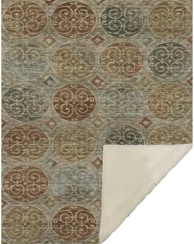 Addison Rugs ASB738 Taupe 50" x 70" Oversized Sherpa Throw Blanket