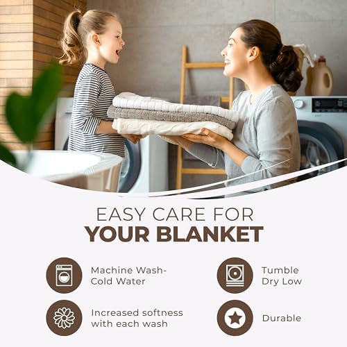 SUPERIOR Cotton Blanket Breathable All Season Comfy Bedding
