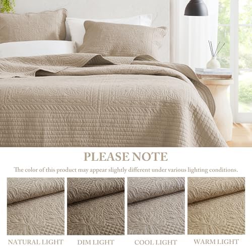 Madison Park Cottage Cotton Coverlet Set, 3-Piece King/Cal King Quilt