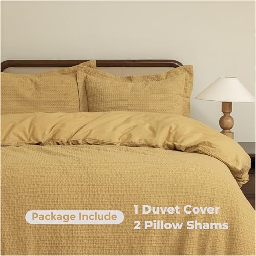 Dreamology Waffle Duvet Cover, Duvet Cover Full, 100% Cotton Waffle