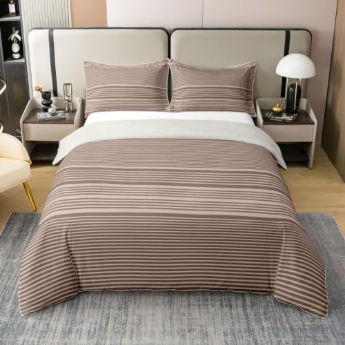 Erosebridal Khaki and Beige 100% Cotton Duvet Cover King Size|Vintage
