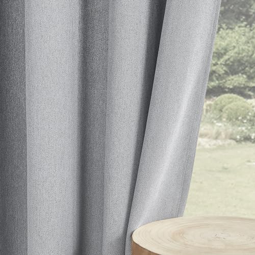 Joydeco 100% Blackout Curtains 120 Inches Long 2 Panels Set, Thermal