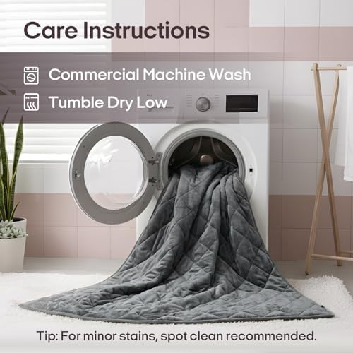 ZonLi Weighted Blanket for Adults (60"x80",20lbs, Warm Grey)