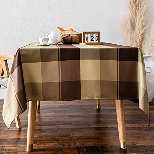 Melodieux Plaid Check Rectangle Tablecloth Holiday Outdoor Table Cover