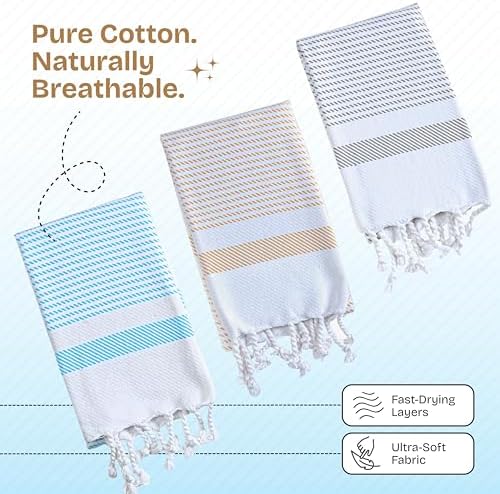 Multi Color Kitchen Towels 16x26 Inch, 12 Pack, 100% Cotton, Ultra