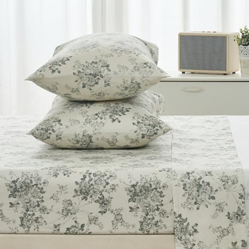 DAUAOTO Split King Cotton Sheets Set Printed Bedding Sets, Bedlinen
