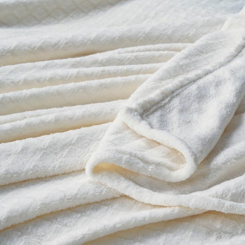 Reversible Plush Solid Sherpa Fleece King Size Throw Blanket Quilted