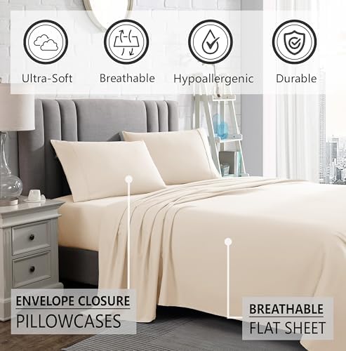 American Home Collection Twin XL Sheet Set - Ultra-Soft Microfiber