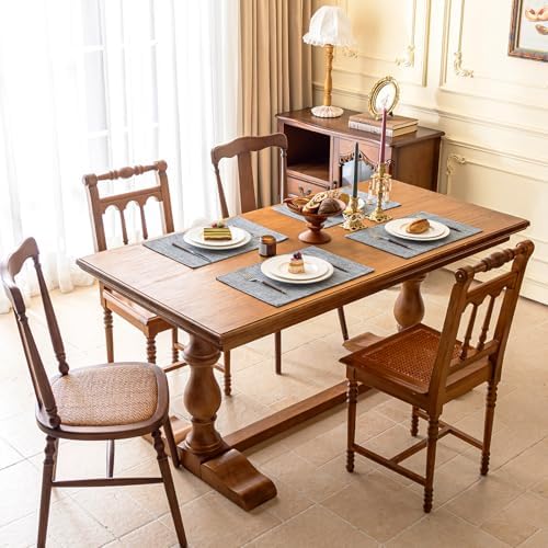 KXN Placemats Set of 8, Durable Dual-Layer Fabric Table Mats, Light