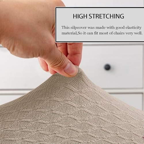Waterproof Dining Chair Covers, Removable Washable Jacquard Slipcover