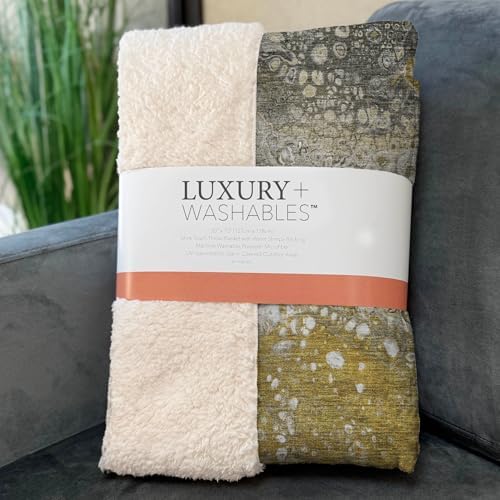 Addison Rugs ASB588 Taupe 50" x 70" Oversized Sherpa Throw Blanket