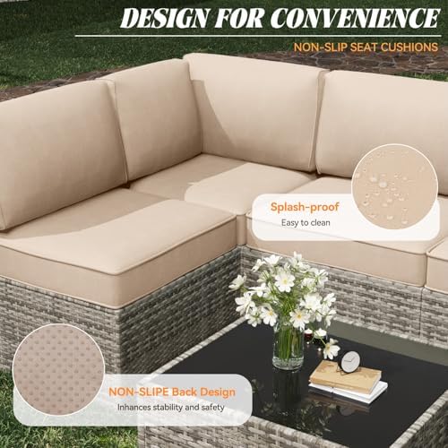 Patio Cushions for Outdoor Furniture,Water-Resistant Outdoor Cushions