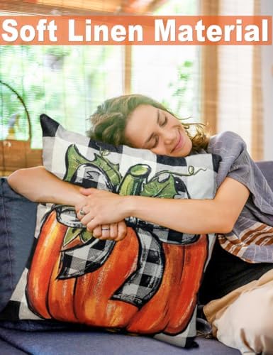 multiwins Fall Pillow Covers 20x20 4Pcs Double-Sided Print for Home