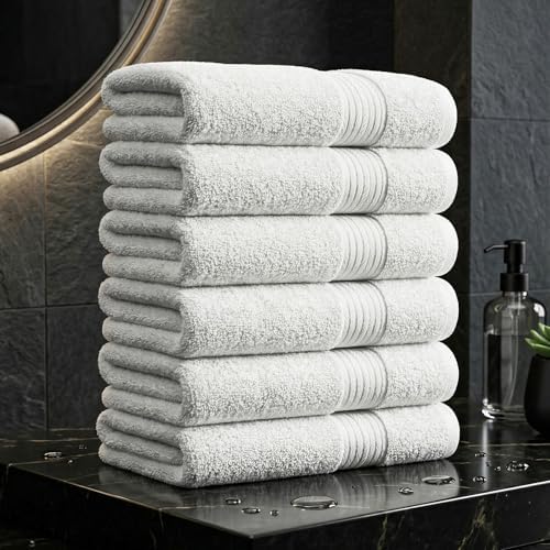 Ample Decor 100% Cotton Hand Towels 18x28 Inches, 600 GSM, Soft &