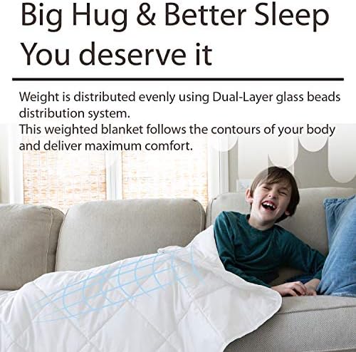 ALPHA HOME Weighted Blanket 15 lbs, 60"x80" Heavy Blanket for Adults