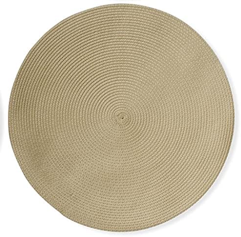 tag 15 in. Round Handwoven Placemats Set of 4 Beige Beige