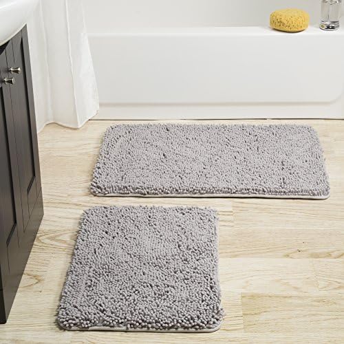 2 Piece Bathroom Rug Set - 32x21 Inch and 24x17 Inch Memory Foam Bath