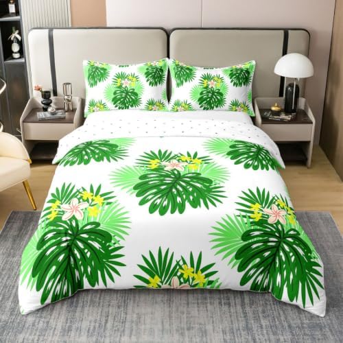 Erosebridal Green Botanical 100% Cotton Queen Comforter Cover Nature