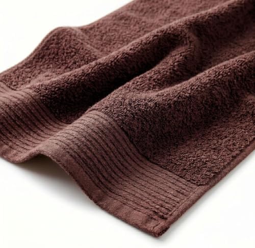 SUPERIOR Cotton Marble Jacquard Border Quick Dry Towel Set, 12 Piece