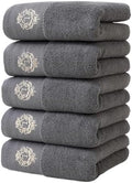 5 Piece Towel Set, Cotton, Perfect Everyday Shower Light Weight, Quick