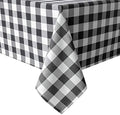 Hiasan Checkered Square Tablecloth 60 x 60 Inch, Black and White