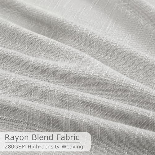 Vision Home Novlin Gray Pinch Pleated Light Filtering Curtains 40Wx108