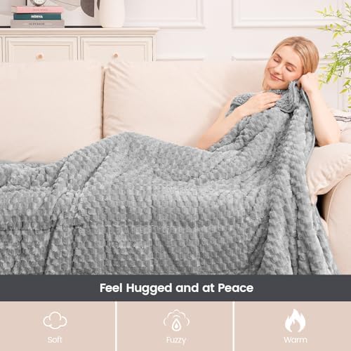 Fleece Sherpa Weighted Blanket for Adults, Ultra Soft Fuzzy, 60"x80"