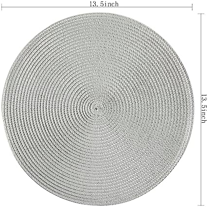 Round Placemats, Crossweave Heat Resistant Classic Woven Round Place