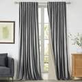 Gray Blackout Velvet Curtains 120 inch for Living Room,Full Blackout