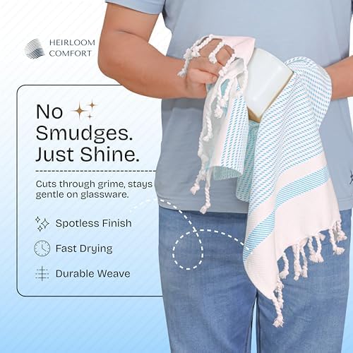 Multi Color Kitchen Towels 16x26 Inch, 12 Pack, 100% Cotton, Ultra