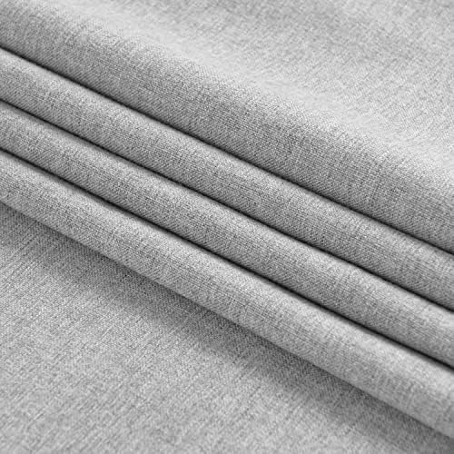 Grey Cotton Table Runner 13 x 72 Inches Long Farmhouse Style