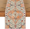 Artoid Mode Boho Bohemia Style Orange Table Runner, Country Rustic