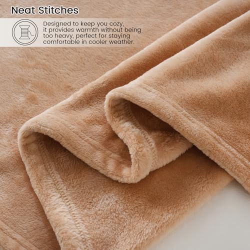 Fleece Blanket King Size, Silky Flannel Fuzzy Blankets for All Season