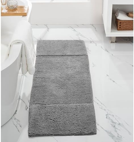 Better Trends 3 Piece Bathroom Rug Set 100% Cotton Non-Slip Washable