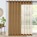 Fcosie Grommet Top Linen Textured Sheer Drape 96 Inches Long for