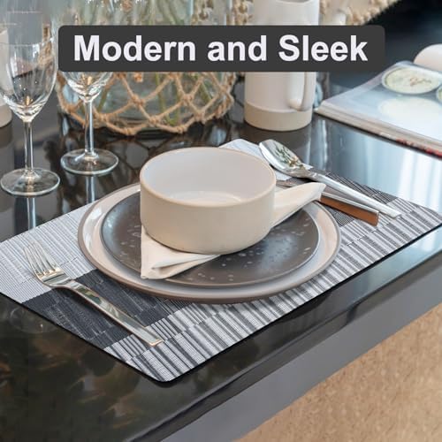 LIFEWEAR Placemat Set, Woven Table Placemats - 6 Pack