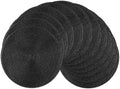 Round Placemats Set of 12 - Washable Woven Non-Slip Round Table