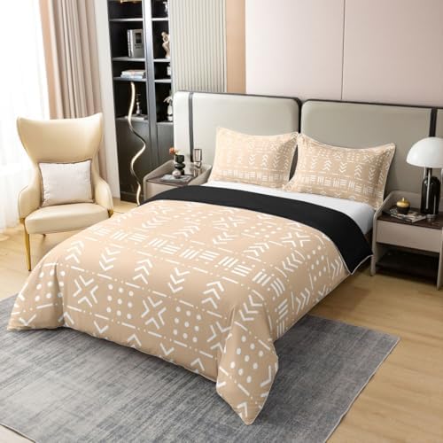 Erosebridal Boho 100% Cotton Duvet Cover Queen White Tribal Print