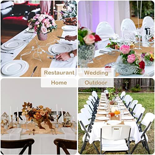12 x 72 Inch Jute Table Runner 10PCS Burlap Wedding Table Runners Jute