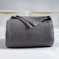 100% Turkish Cotton Waffle Blanket Queen - Cozy, Airy, Lightweight