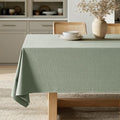 MIULEE Sage Green Linen Rectangle Tablecloth 60x84 Inch