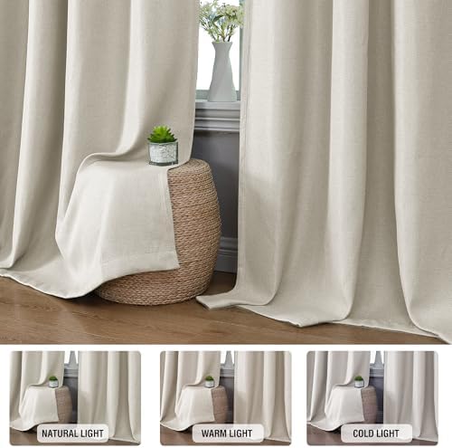 H.VERSAILTEX 90% Blackout Curtains for Bedroom, 84 Inch, Heather