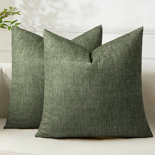 AELS Decorative Throw Pillow Covers 22x22, Set of 2, Soft Textured