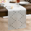 Artoid Mode Light Grey Boho Table Runner for Farmhouse Rustic,Seasonal