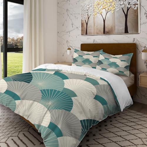 Batmerry Minimalist Art Abstract Queen Size 100% Cotton Duvet Cover
